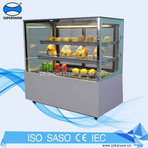 Retangular Bolo Showcase Bread Display Chiller